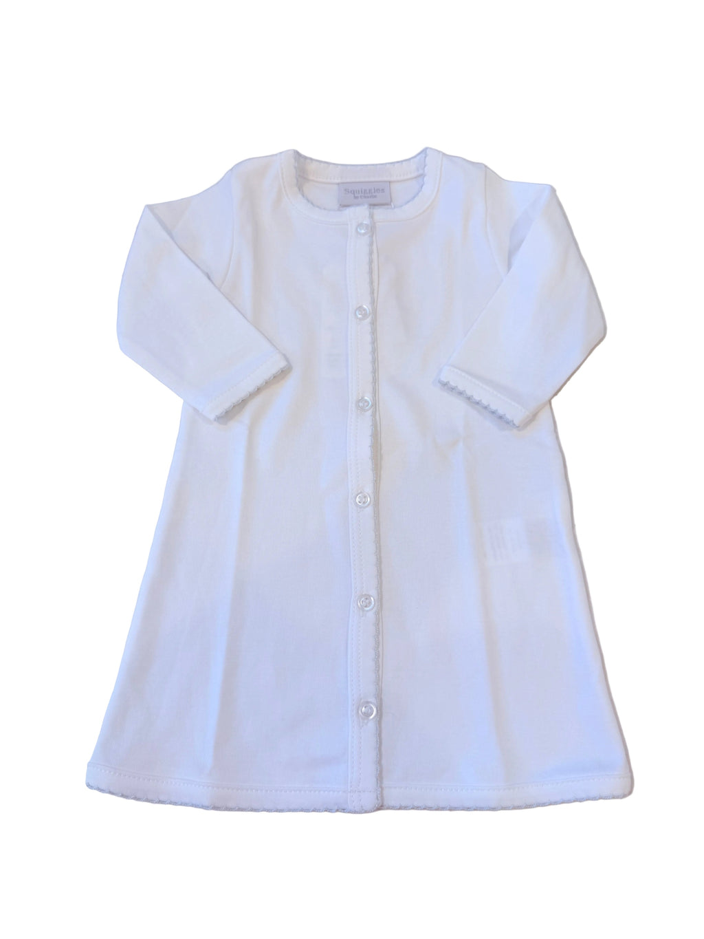 Squiggles L/S Daygown - Light Blue