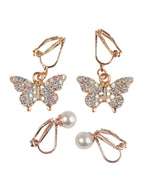 Boutique Butterfly Clip On Earrings