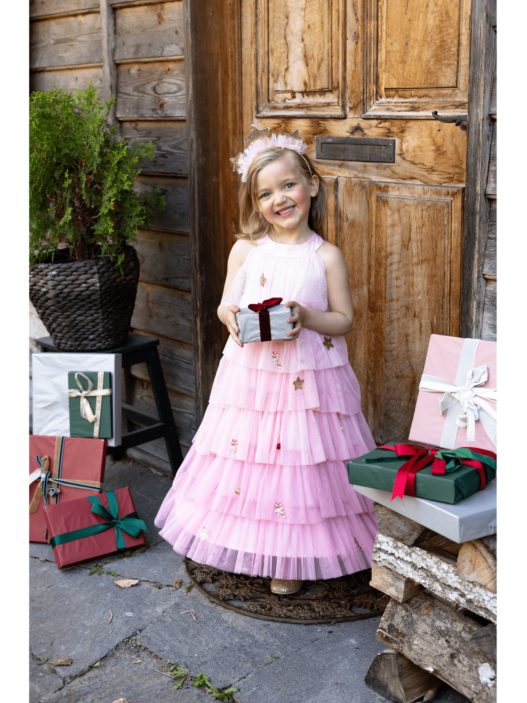 Christmas Tree Dress & Headpiece