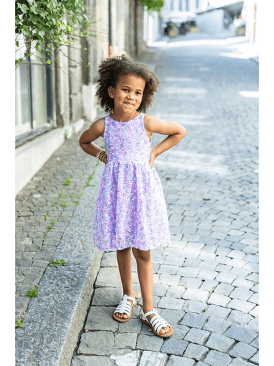 Purple Party Sequins Dress