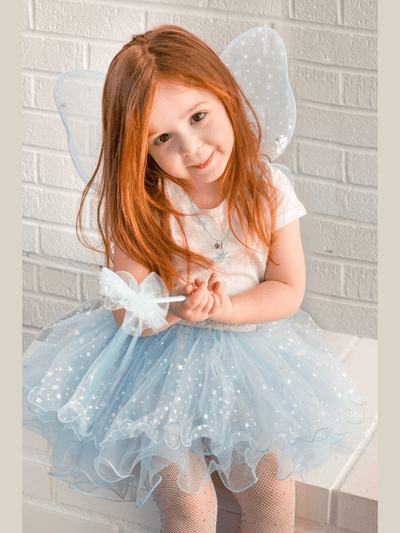 Iridescent Celestial Fairy Wings, Tutu, & Wand Set