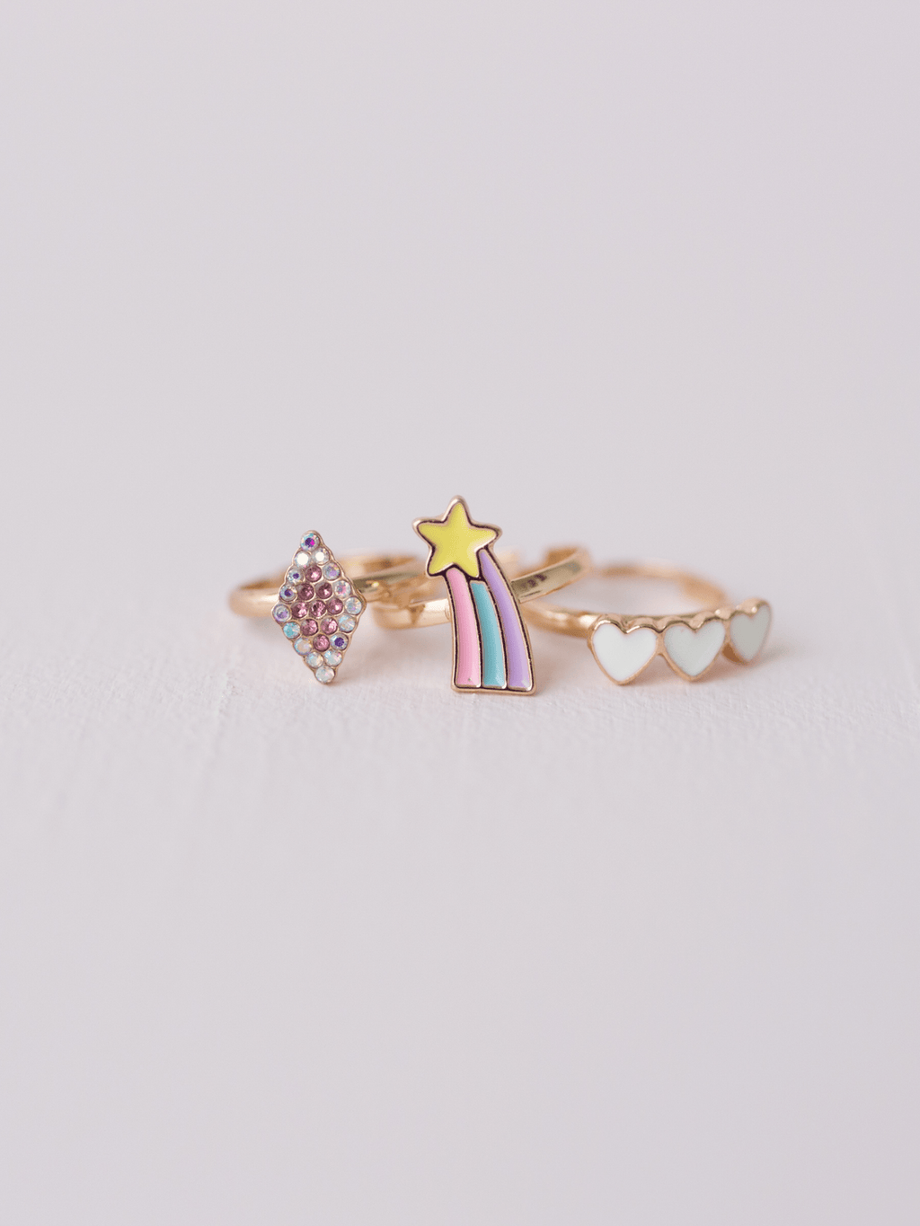 Boutique Heart Star Ring Set
