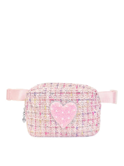 Heart Tweed Fanny Pack