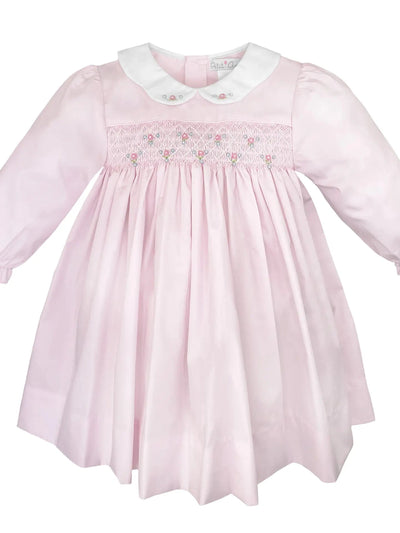 Smocked Toddler Dress with Petal Collar