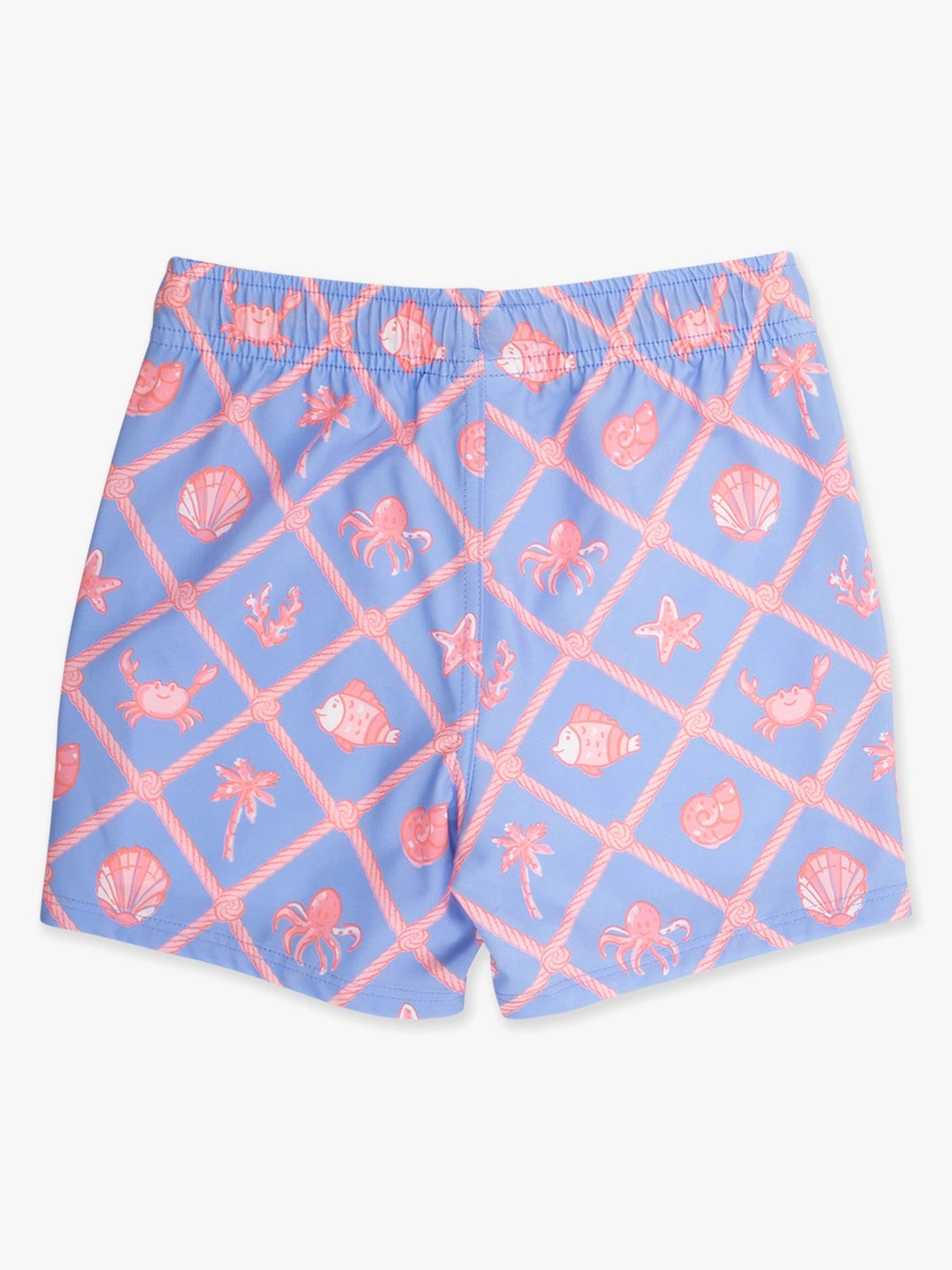 Boys Tropical Trellis Performance Hybrid Swim Trunks - Posh Tots Children's Boutique