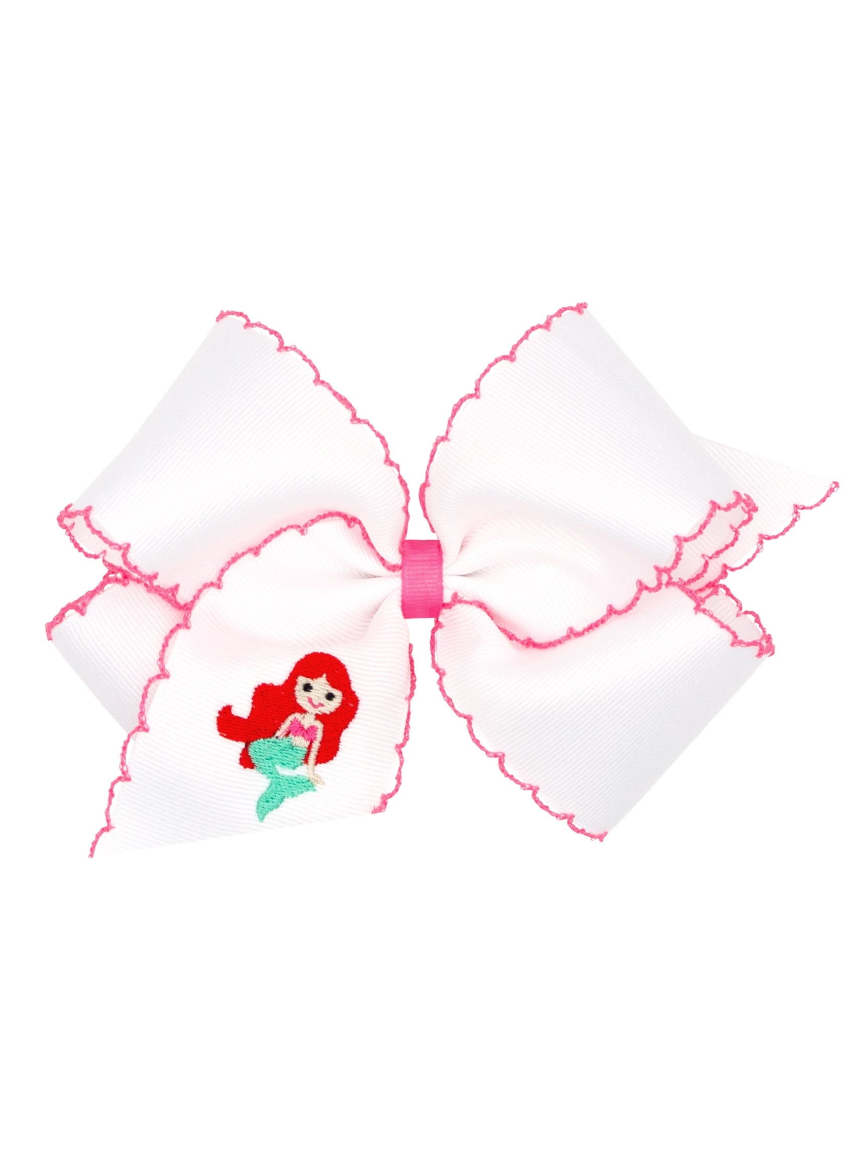 Moonstitch Embroidered Grosgrain Bow - Asst'd Designs