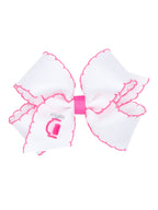 Country Club Embroidered Moonstitch Grosgrain Bows
