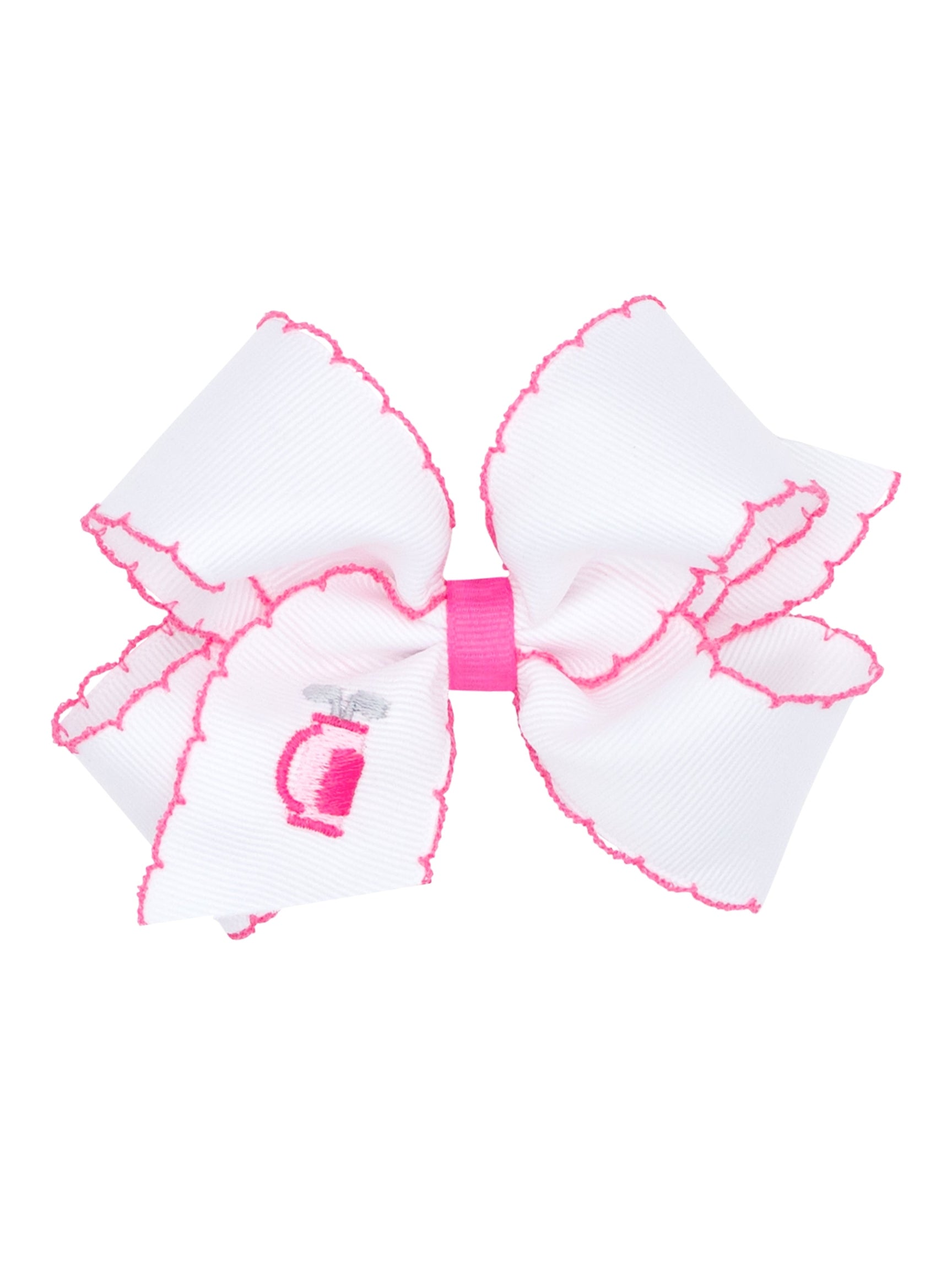 Country Club Embroidered Moonstitch Grosgrain Bows
