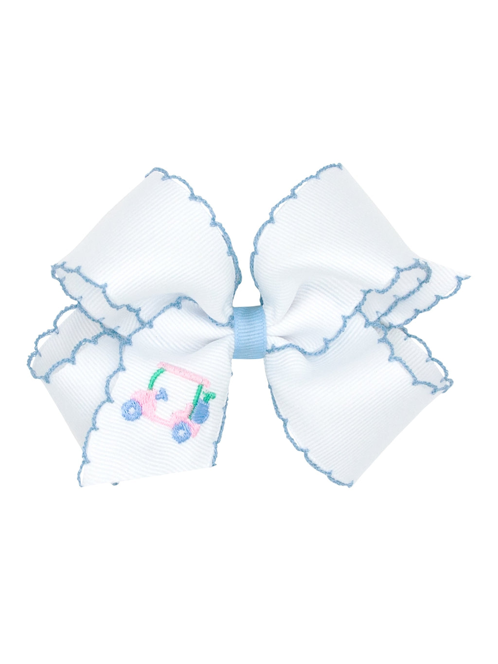 Country Club Embroidered Moonstitch Grosgrain Bows