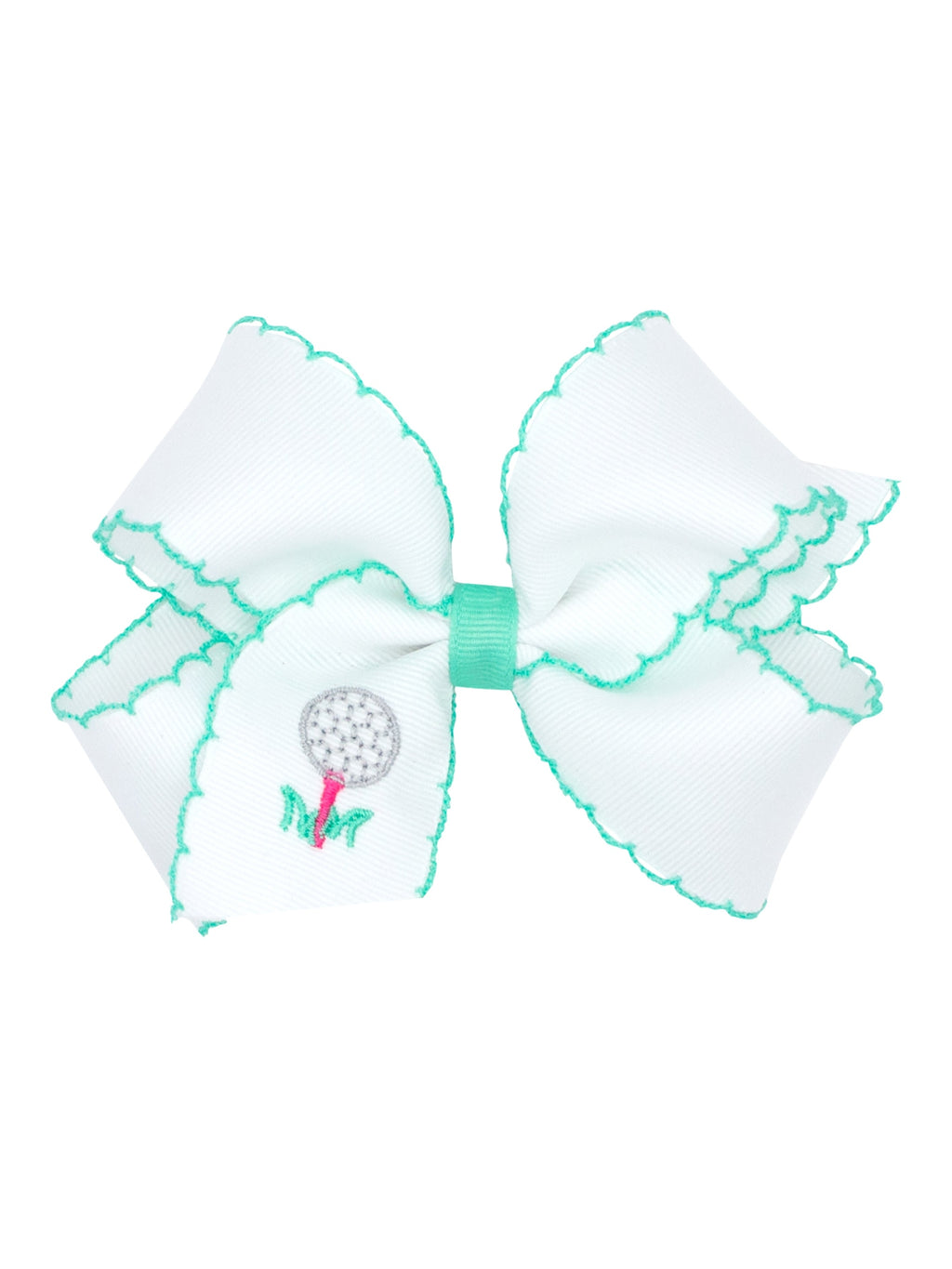 Country Club Embroidered Moonstitch Grosgrain Bows