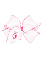 Country Club Embroidered Moonstitch Grosgrain Bows