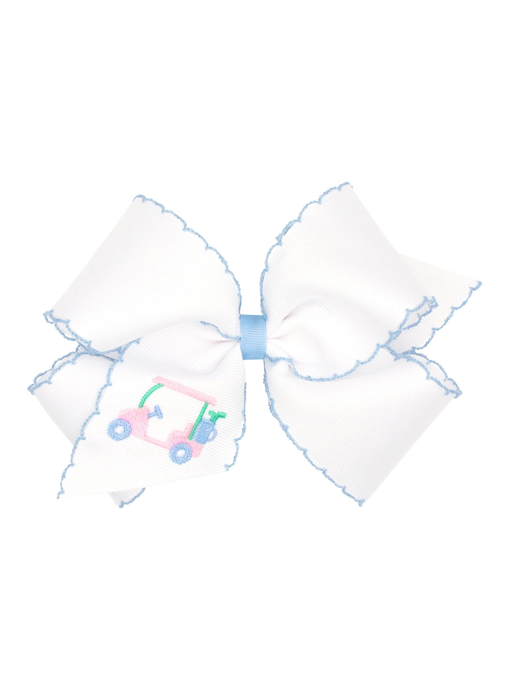 Country Club Embroidered Moonstitch Grosgrain Bows