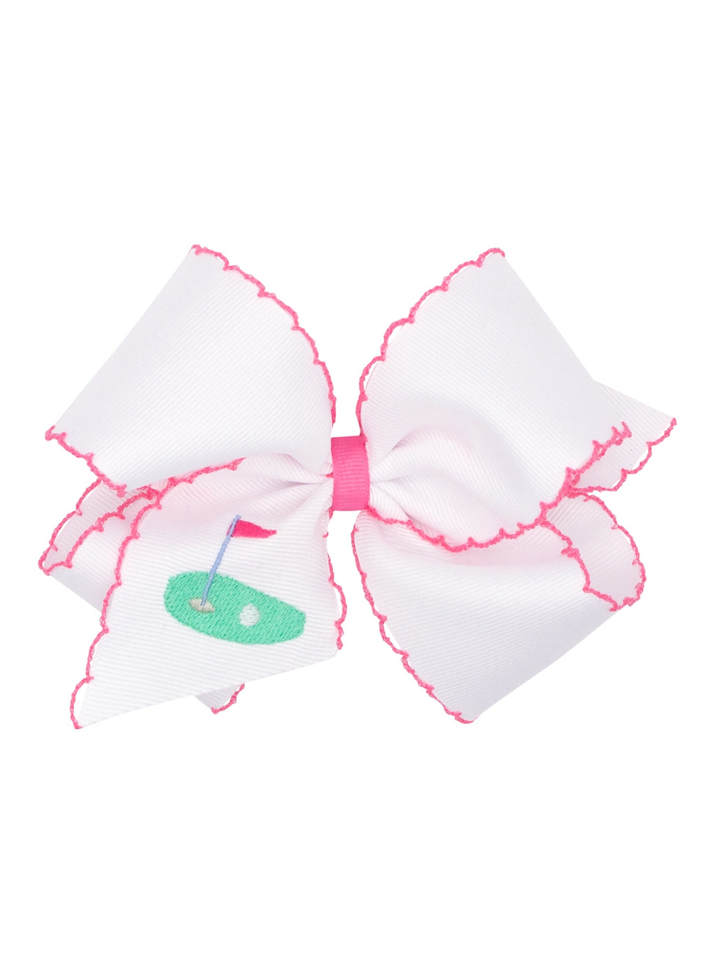 Country Club Embroidered Moonstitch Grosgrain Bows