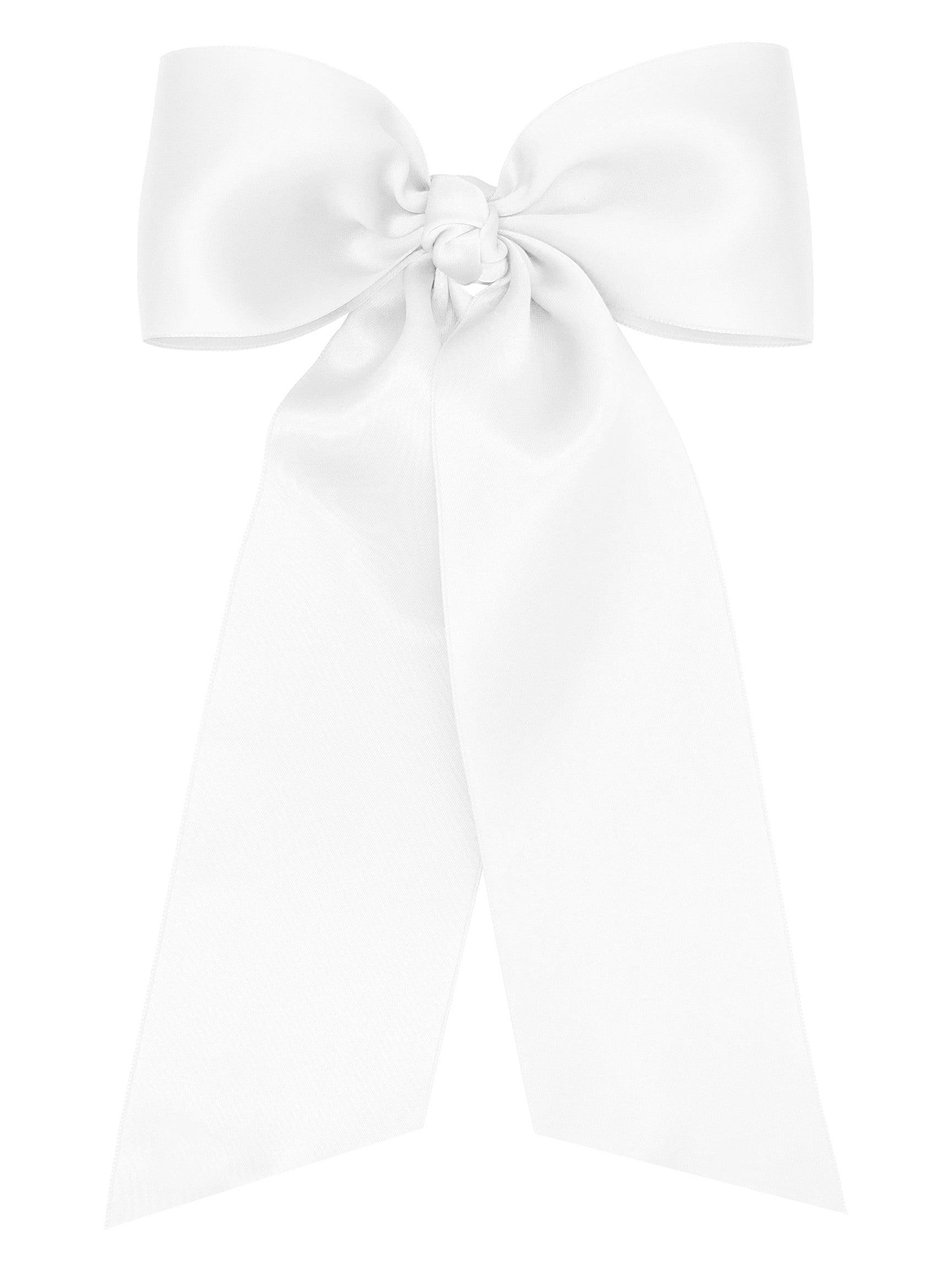 King Satin Bowtie with Knot Streamer Tails