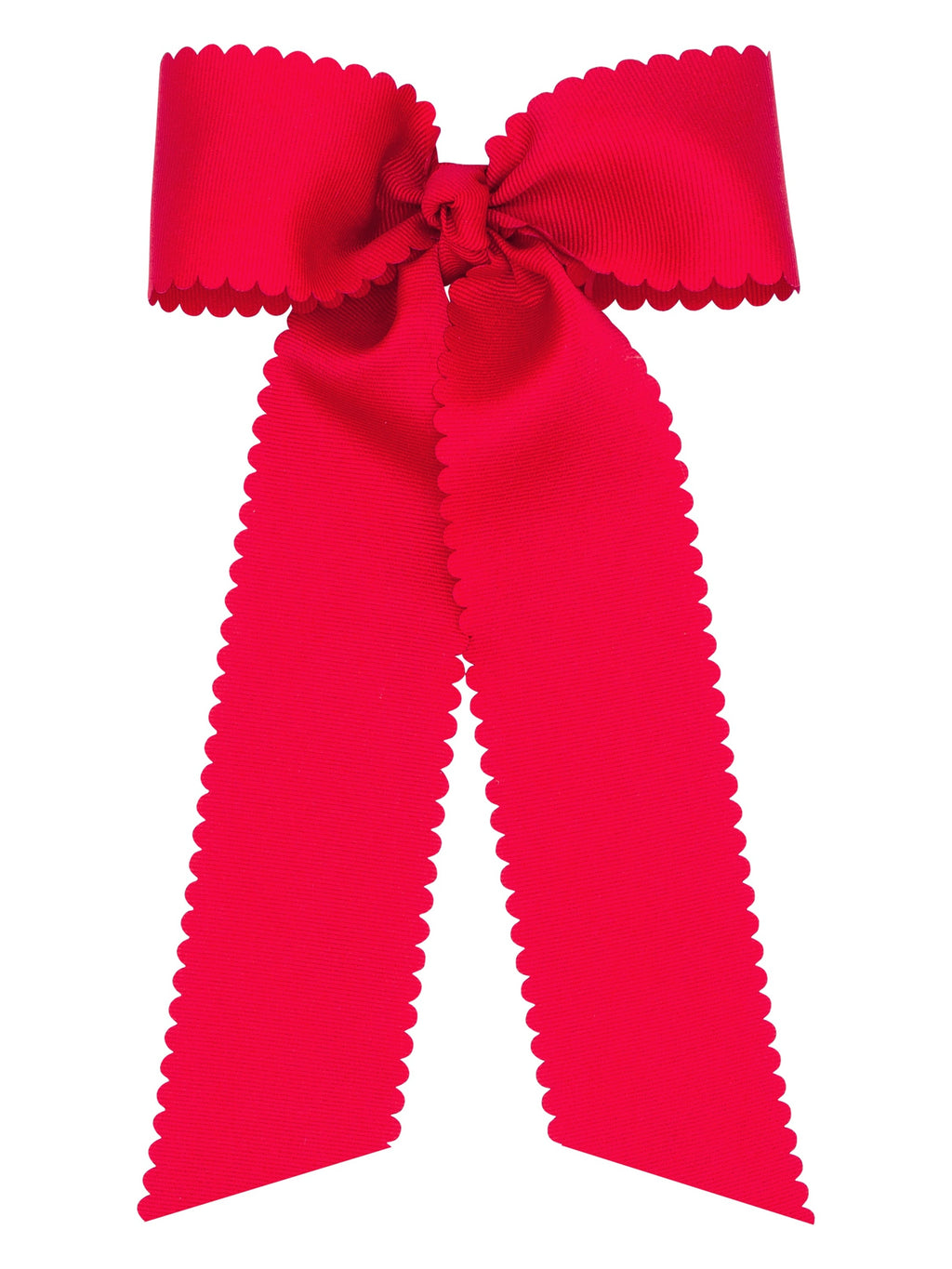 Scalloped Edge Bow with Streamer Tails