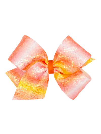 Ombre Printed Sequin Hair Bow