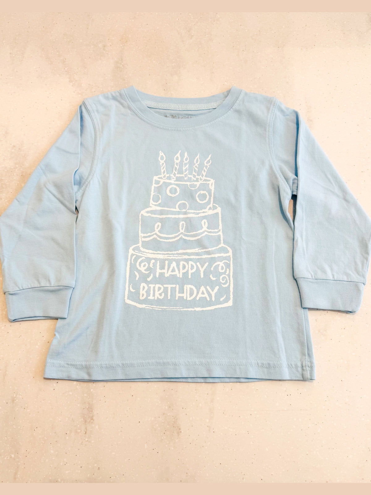 LS Light Blue Birthday Cake T-Shirt