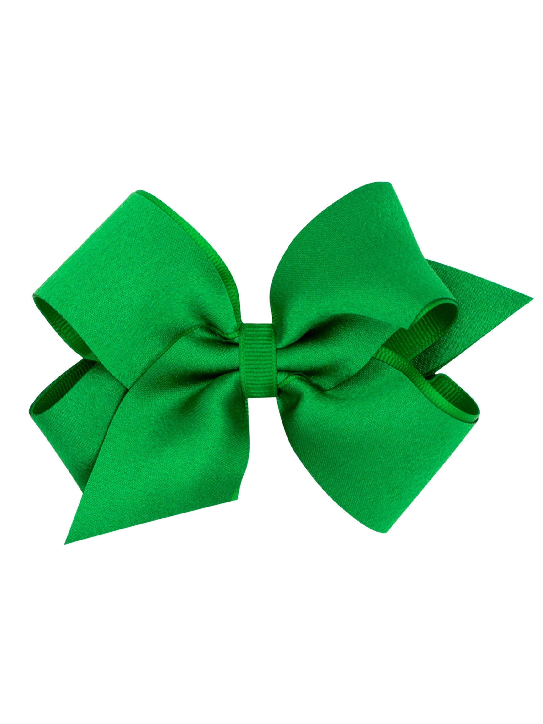 Crepe Satin with Grosgrain Underlay Hair Bow