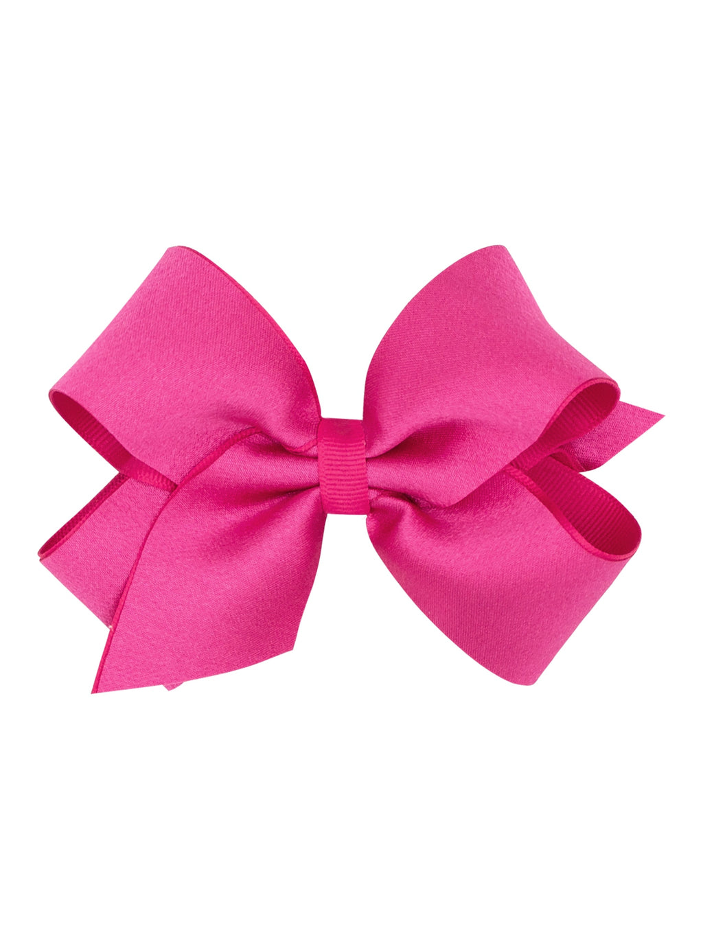 Crepe Satin with Grosgrain Underlay Hair Bow