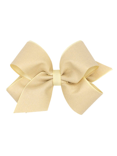 Shimmer Fabric with Grosgrain Underlay Hair Bow