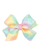 Pastel Tie Dye Sequin Hair Bow