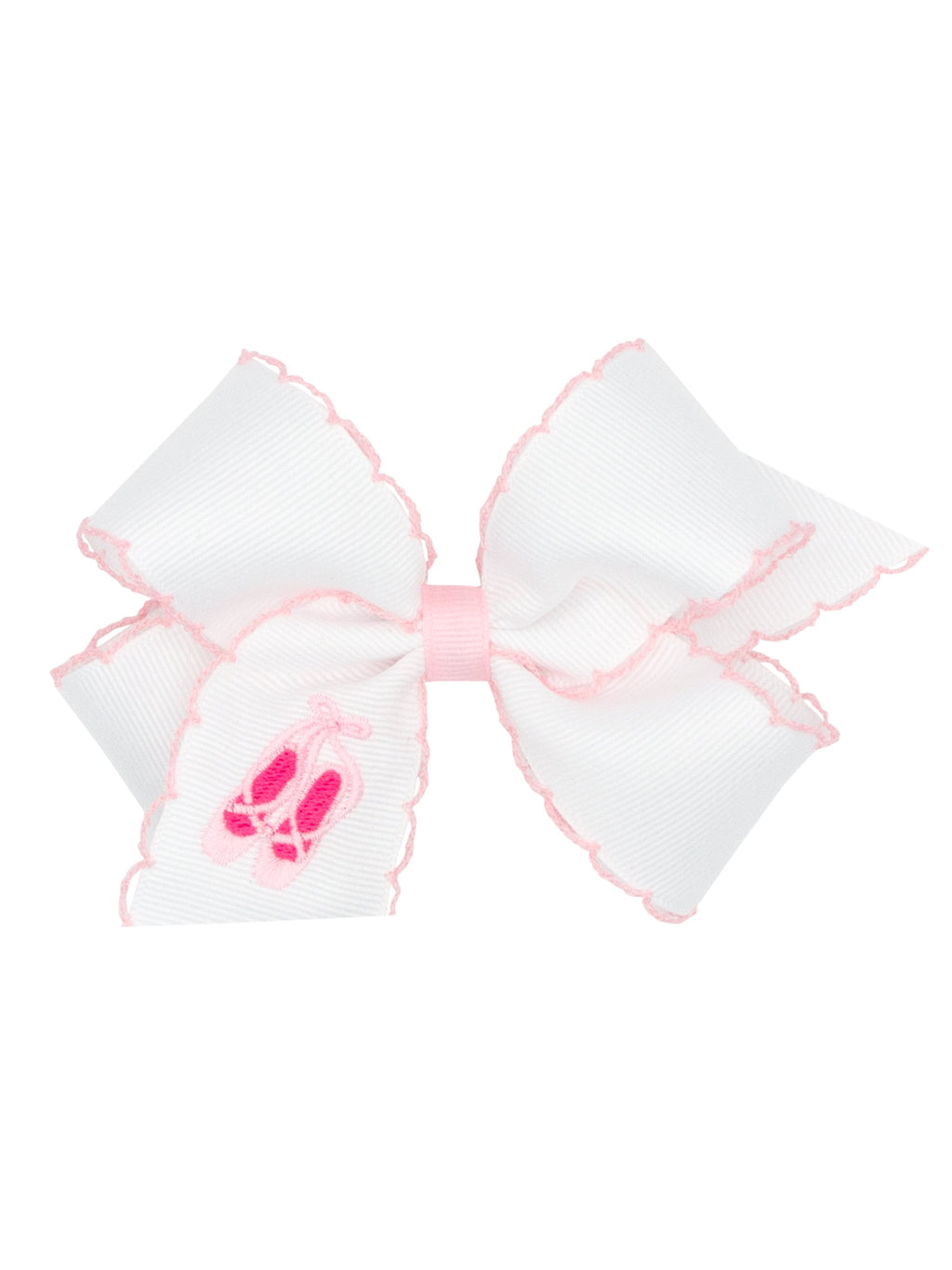 Moonstitch Embroidered Grosgrain Bow - Posh Tots Children's Boutique