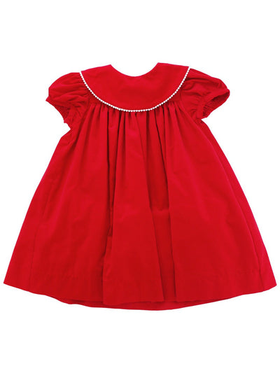 Red Cord with Pearls Float Dress - Posh Tots Children's Boutique