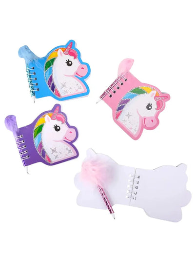 Unicorn Notebook with Feather Pen