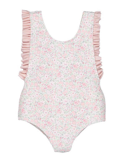 Pink Ditsy Floral Ruffle Swimsuit