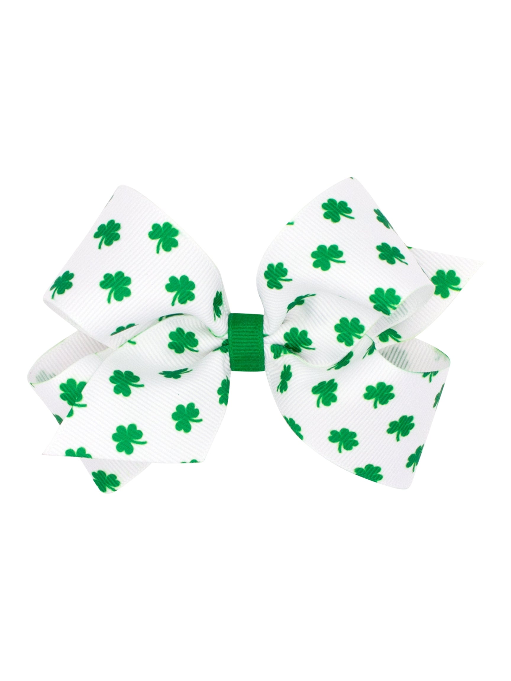 Shamrock Print Grosgrain Bow