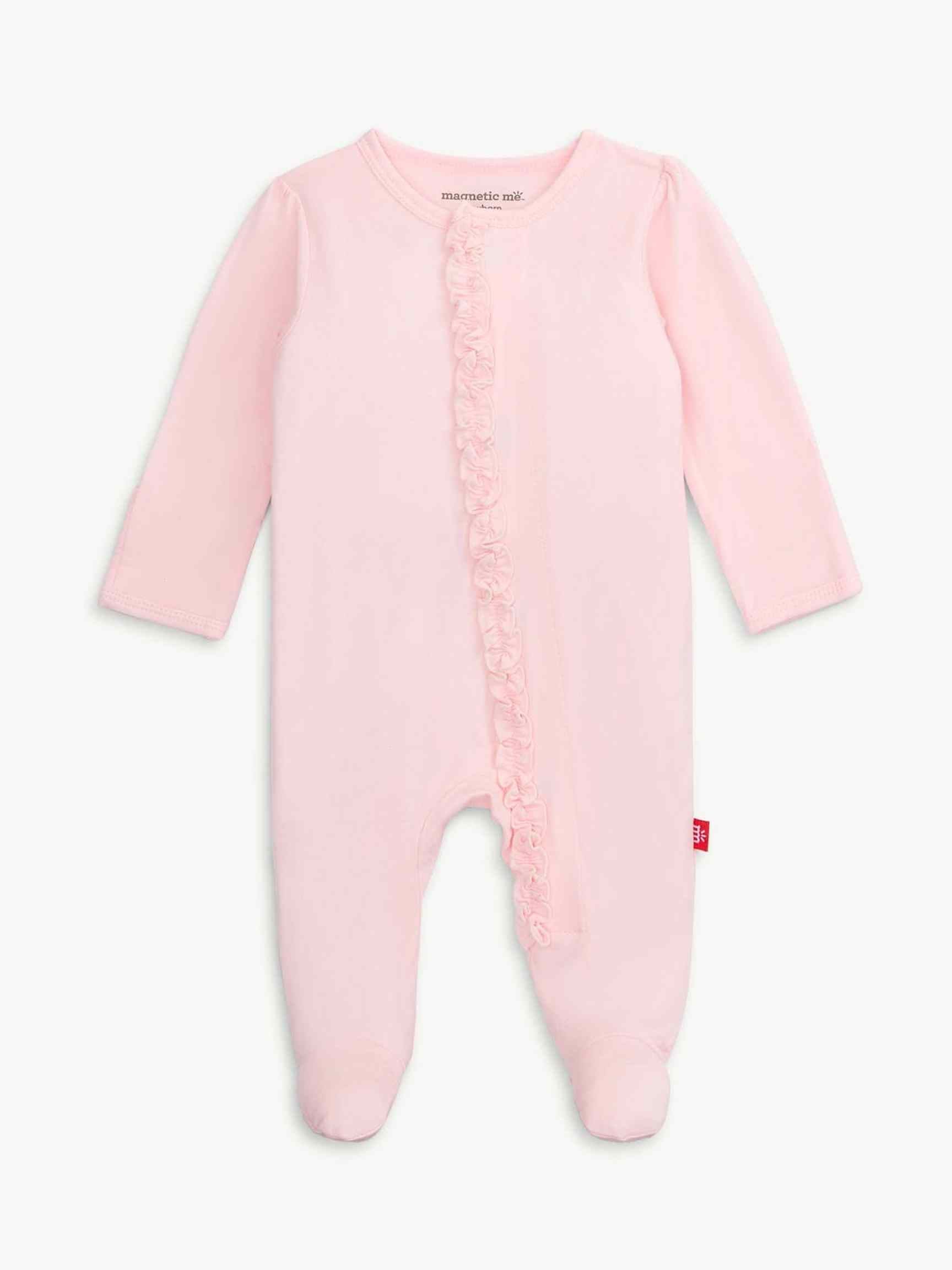 Pink Dogwood Ruffle Modal Magnetic Footie