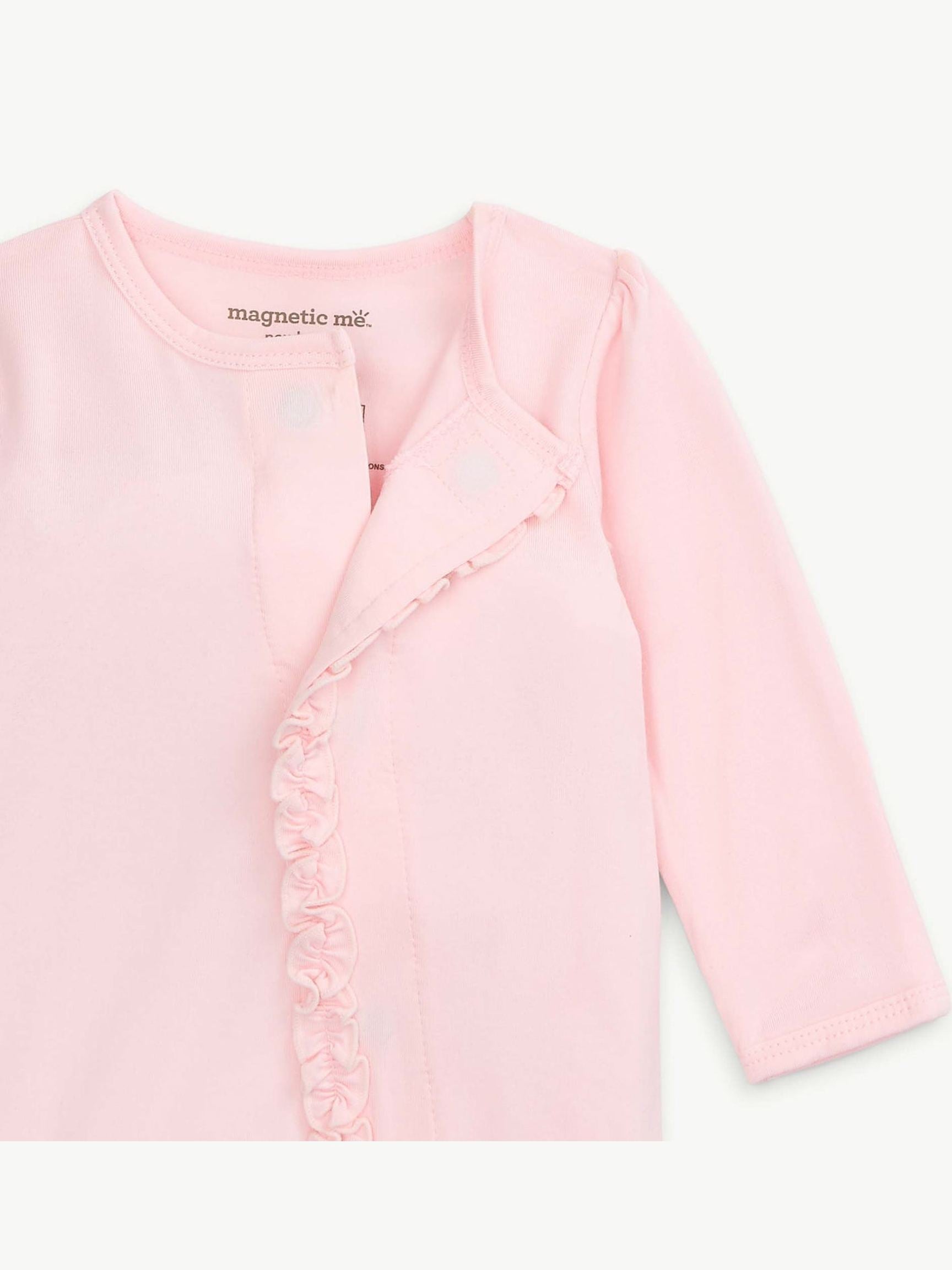 Pink Dogwood Ruffle Modal Magnetic Footie