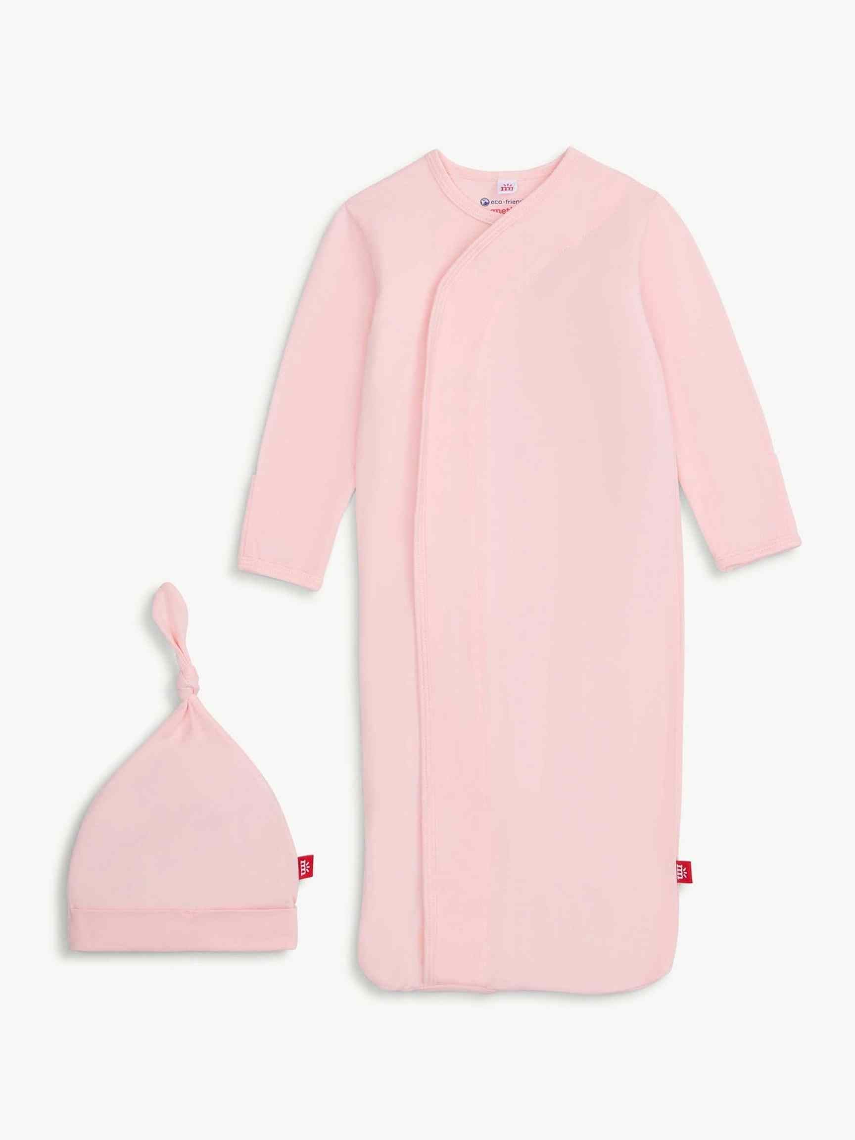 Pink Dogwood Modal Magnetic Gown & Hat Set