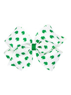 Shamrock Print Grosgrain Bow