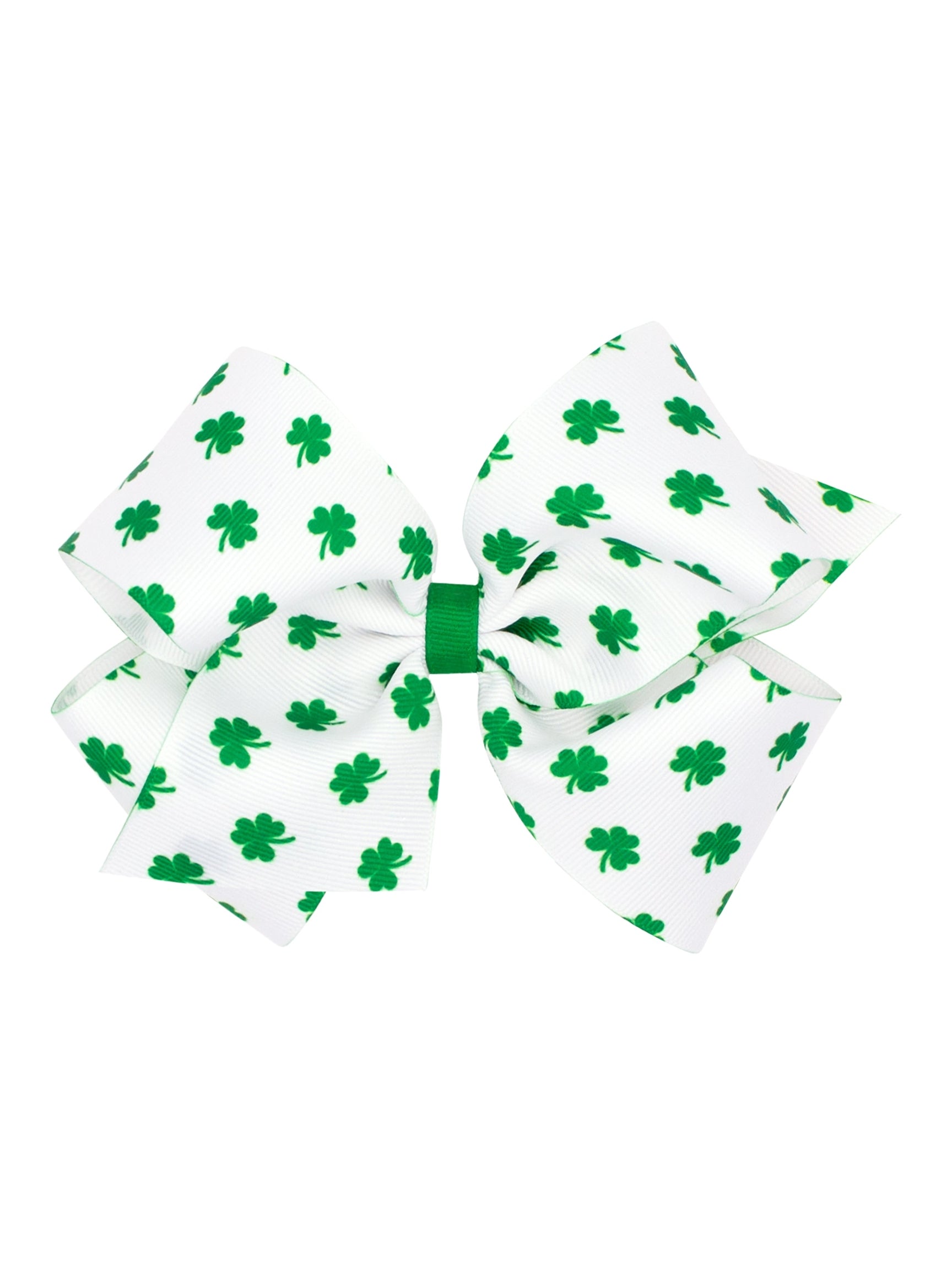 Shamrock Print Grosgrain Bow