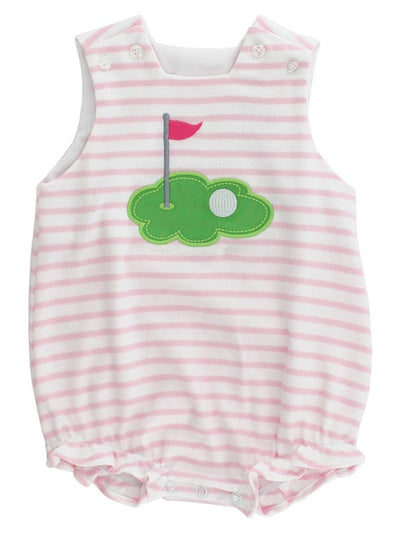 Hole in One Knit Girl Bubble - Posh Tots Children's Boutique