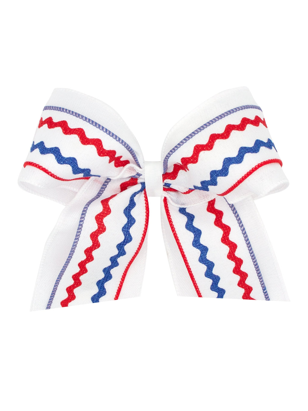 Linen Ric-Rac with Linen Underlay Cheer Bow