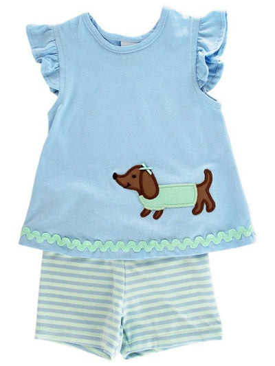 PRE-ORDER Doxie Girls Knit Shorts Set