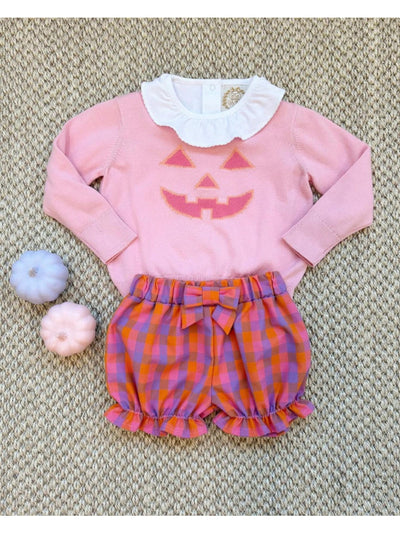 Isabelle's Intarsia Sweater - Pumpkin Face