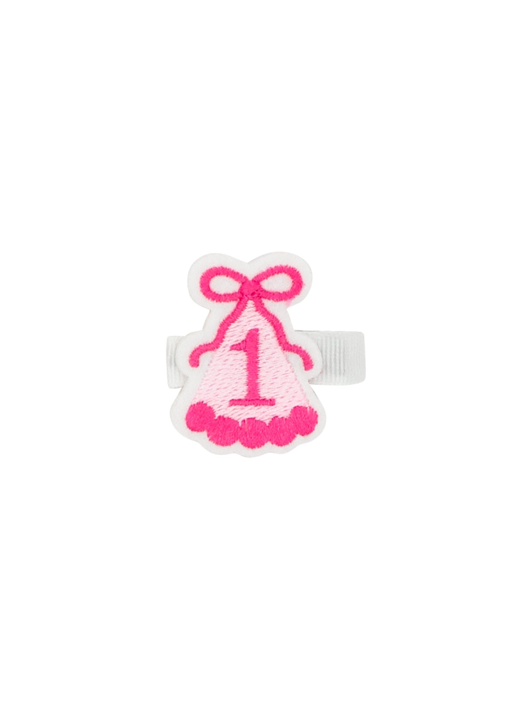 Birthday Hat Embroidery Felt Hair Clip