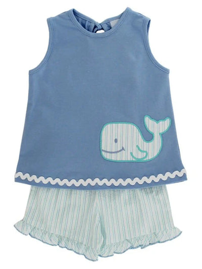 Wally Whale - Girls Short Set