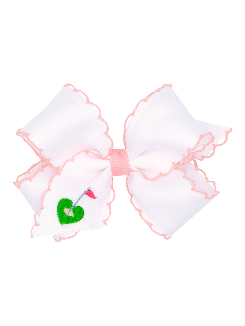 Country Club Embroidered Moonstitch Grosgrain Bows