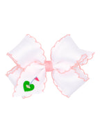Country Club Embroidered Moonstitch Grosgrain Bows