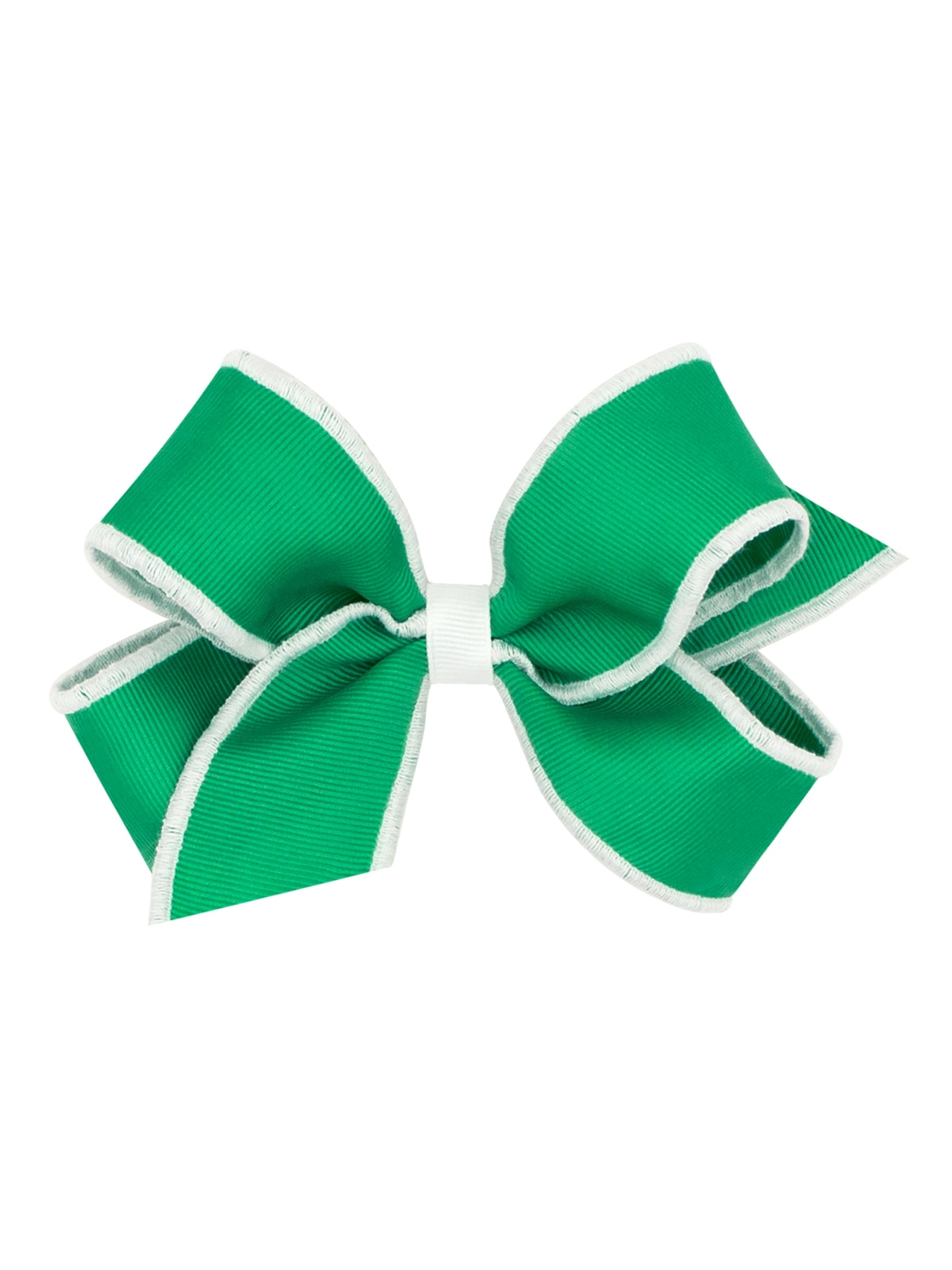 Sporty Grosgrain Hair Bow with Serged Edge