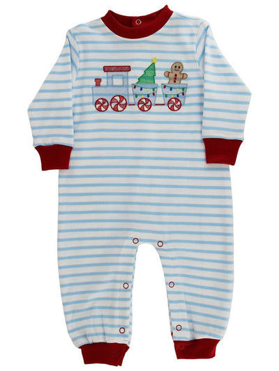 PRE-ORDER Gingerbread Express Boy Romper