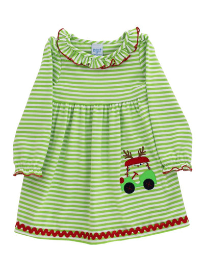 PRE-ORDER Christmas Cart Knit Empire Dress