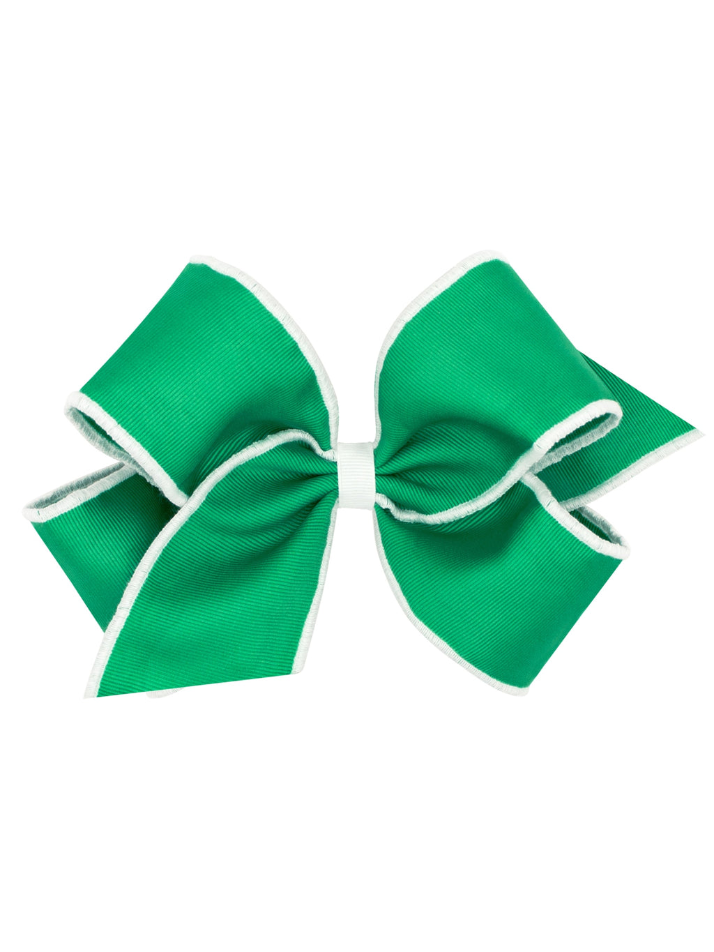 Sporty Grosgrain Hair Bow with Serged Edge