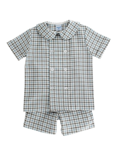 PRE-ORDER Dressy Short Set - Pigeon Plaid
