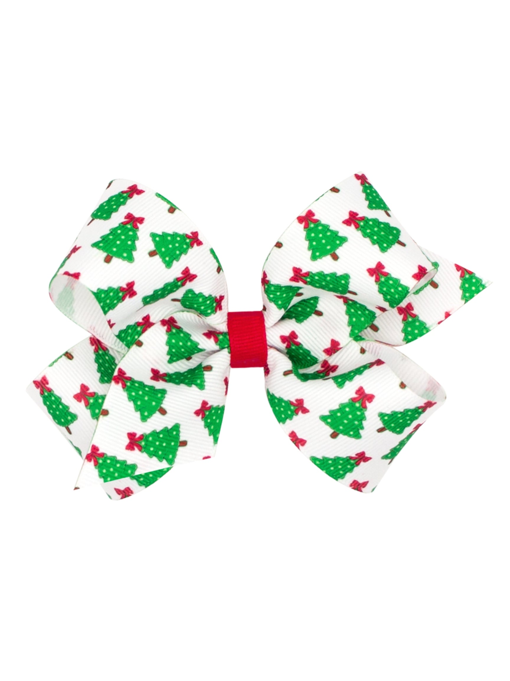 Christmas Tree Print Hair Bow