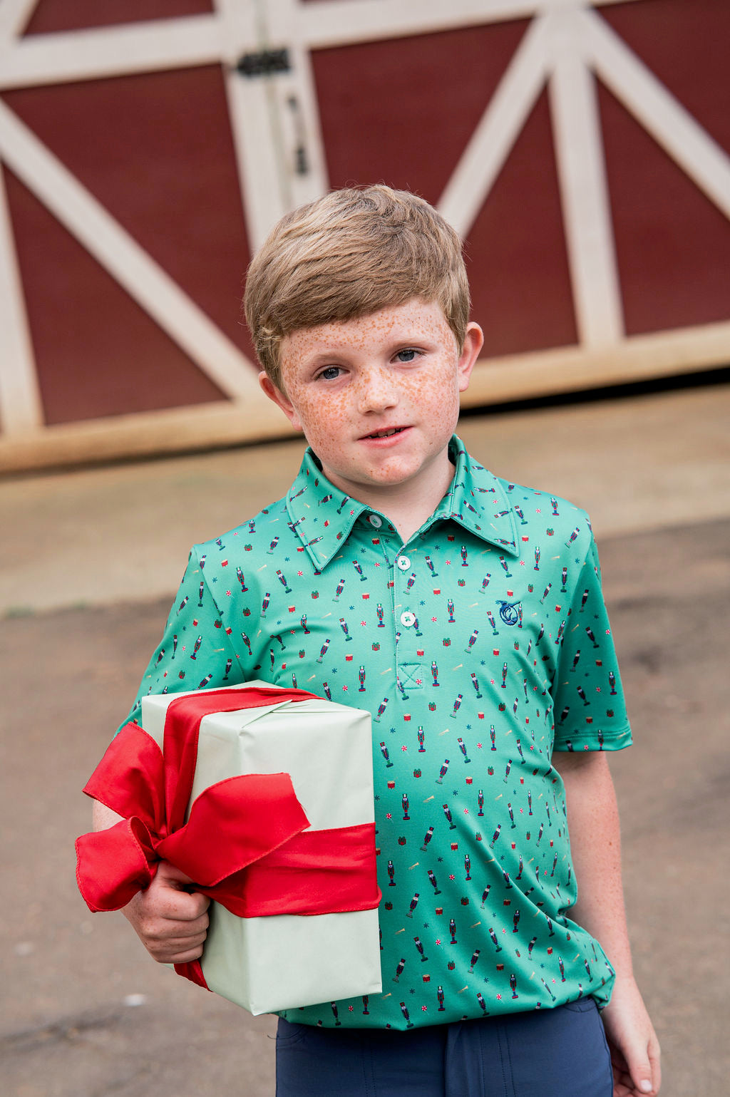 PRE-ORDER Boys' Pro Performance Short Sleeve Polo - Christmas